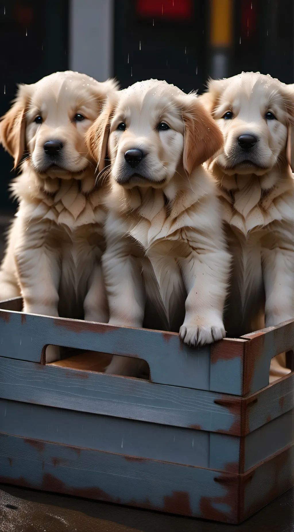 ai character: Abandoned puppies🥺 background