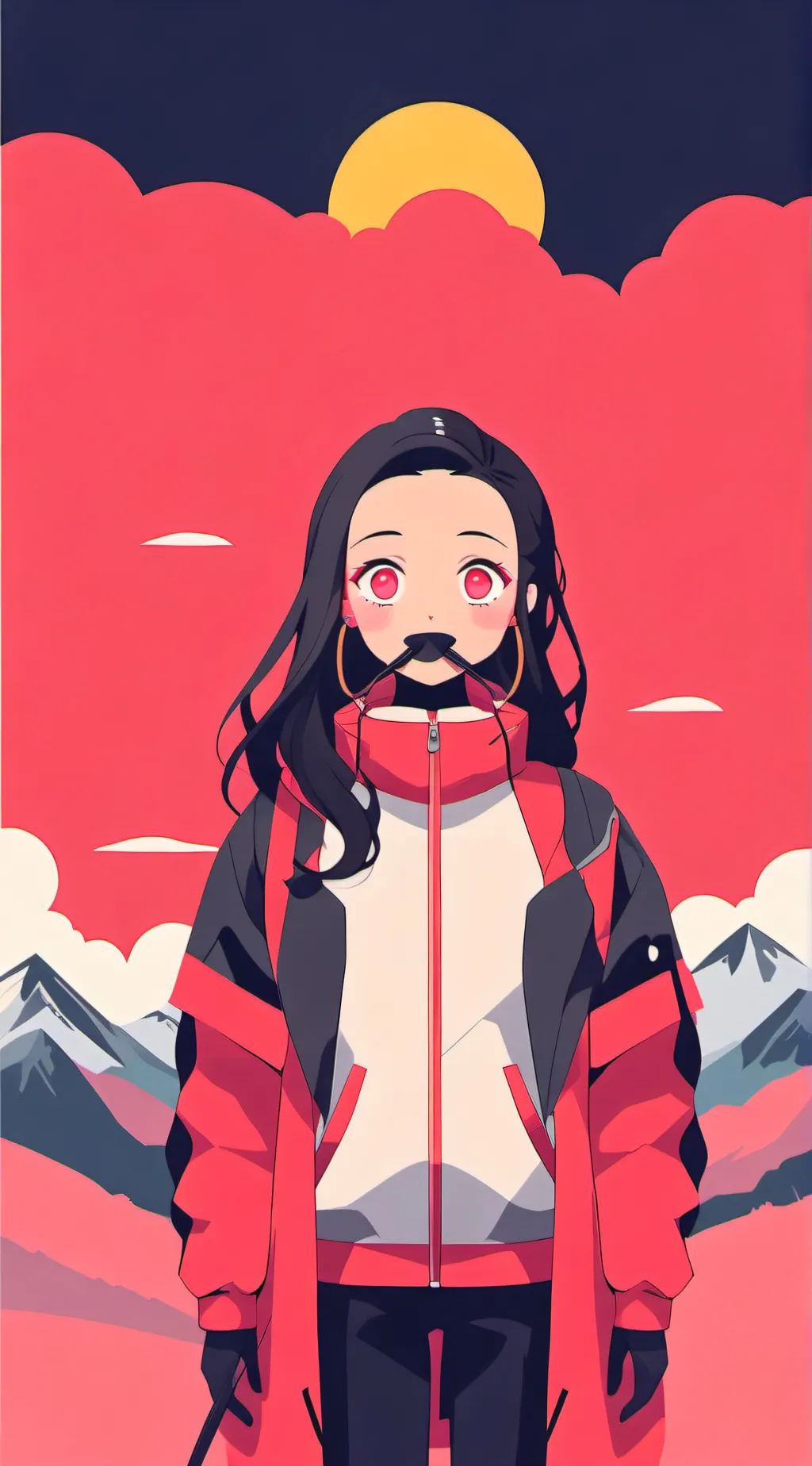 ai character: nezuko background