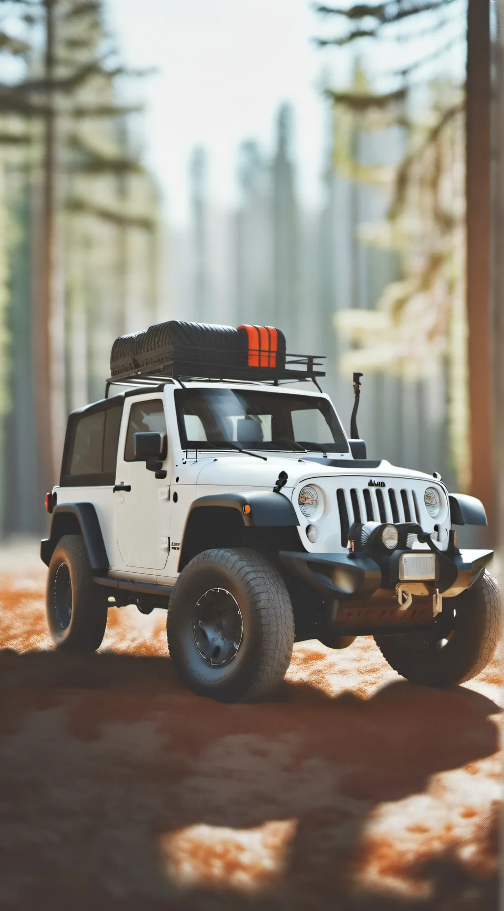 ai character: White Jeep background