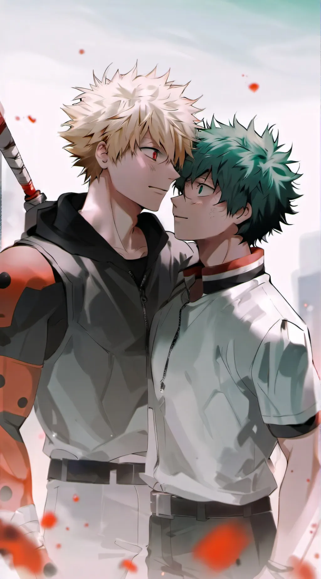 ai character: BakuDeku <3 background