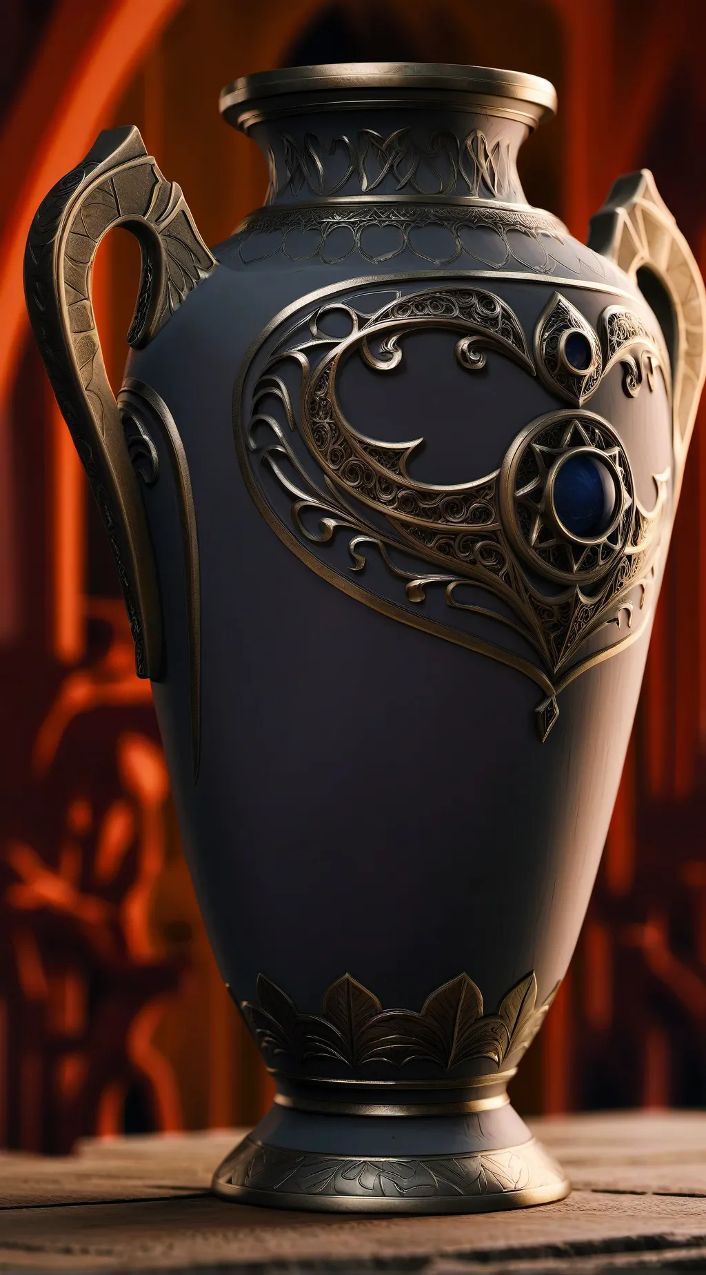 ai character: vase background