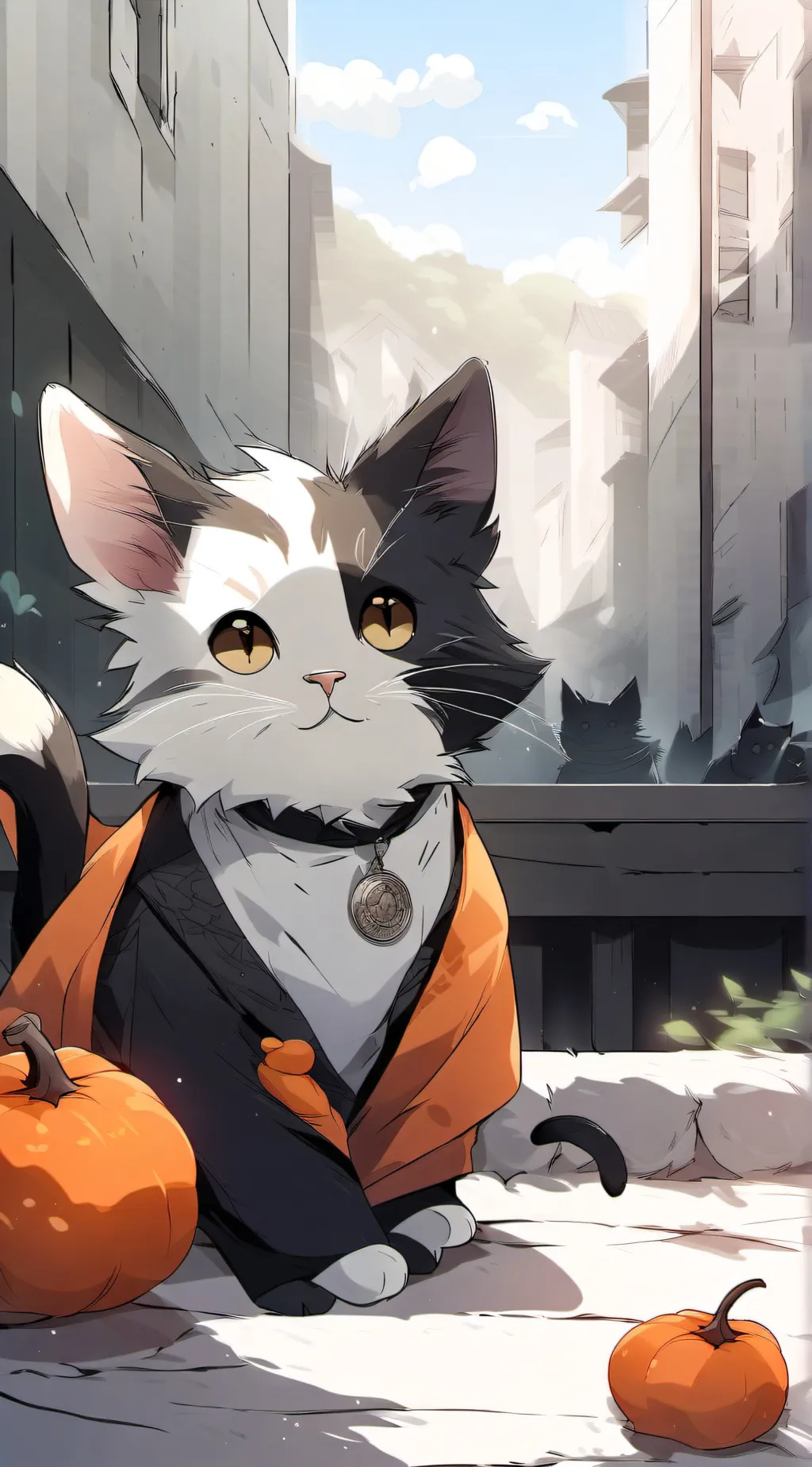 ai character: A cat background