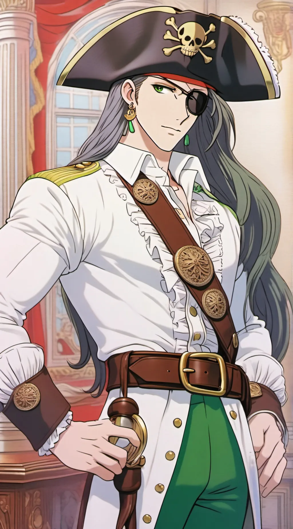 ai character: Captain mark  background