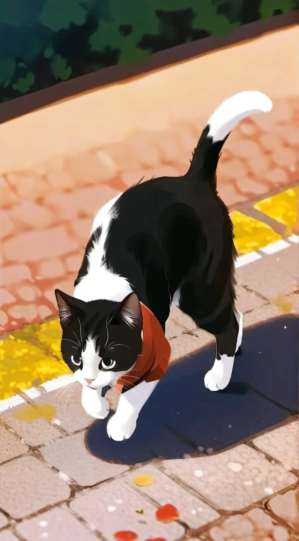 ai character: poor cat background
