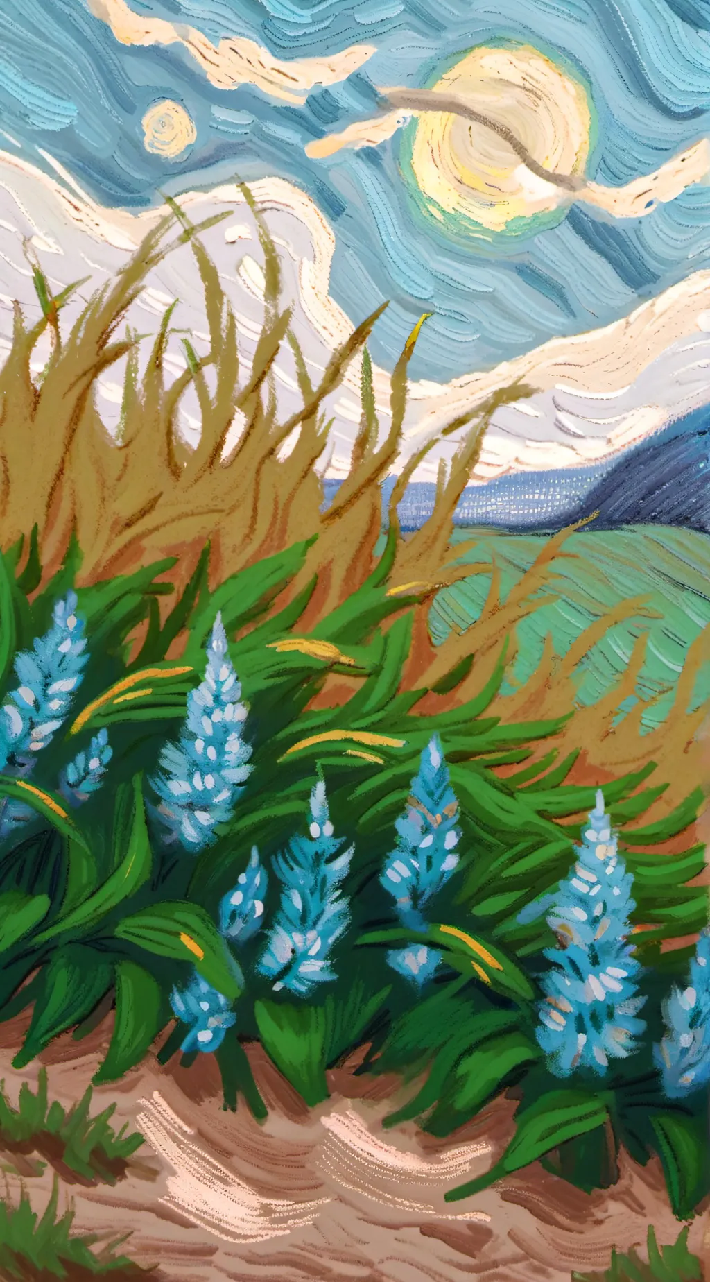 ai character: Grass background