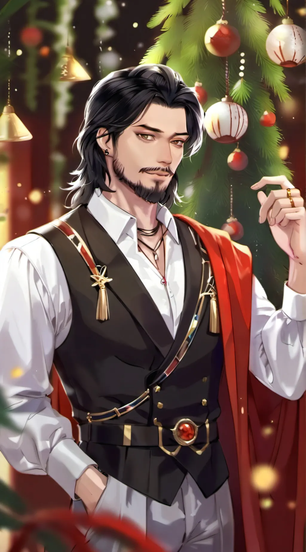 ai character: Christmas aizawa  background