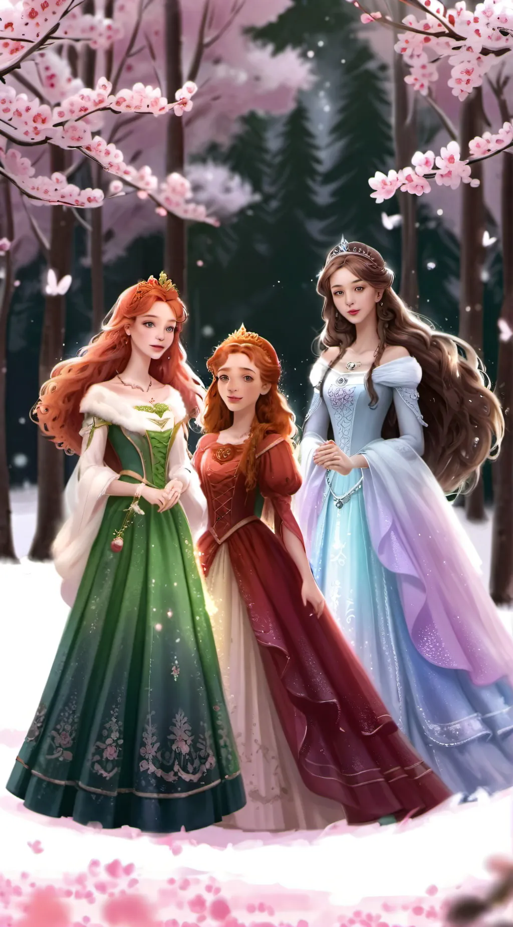 ai character: Ella, Emma,& Emily background