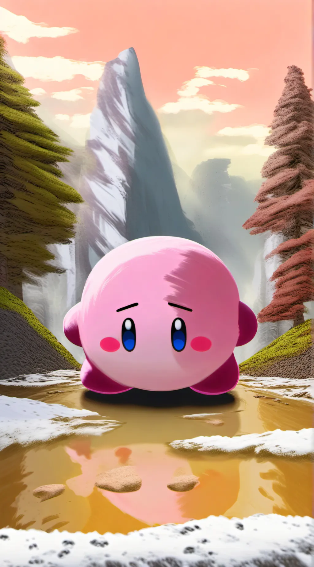 ai character: Kirby  background