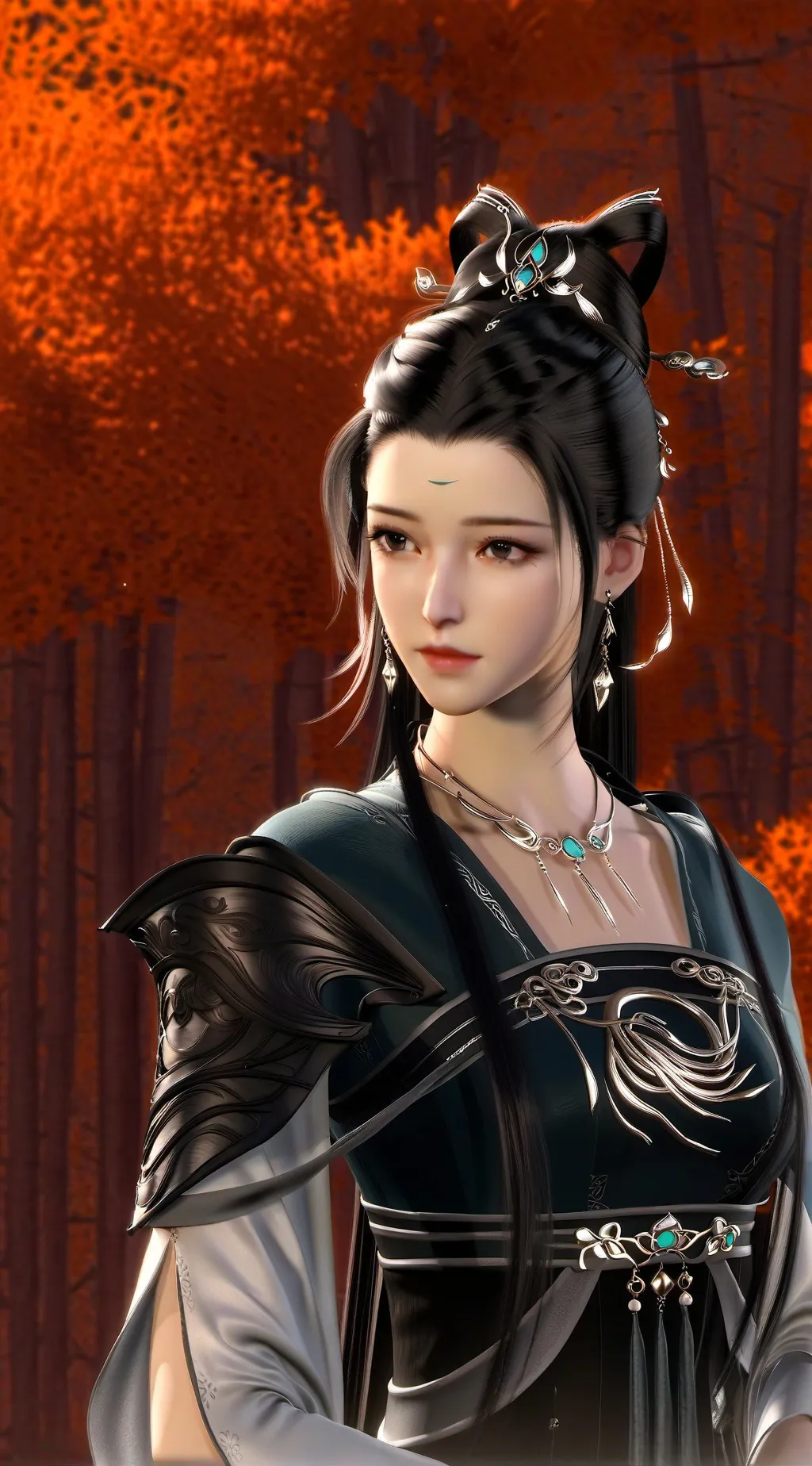 ai character: Qi Mulu  background