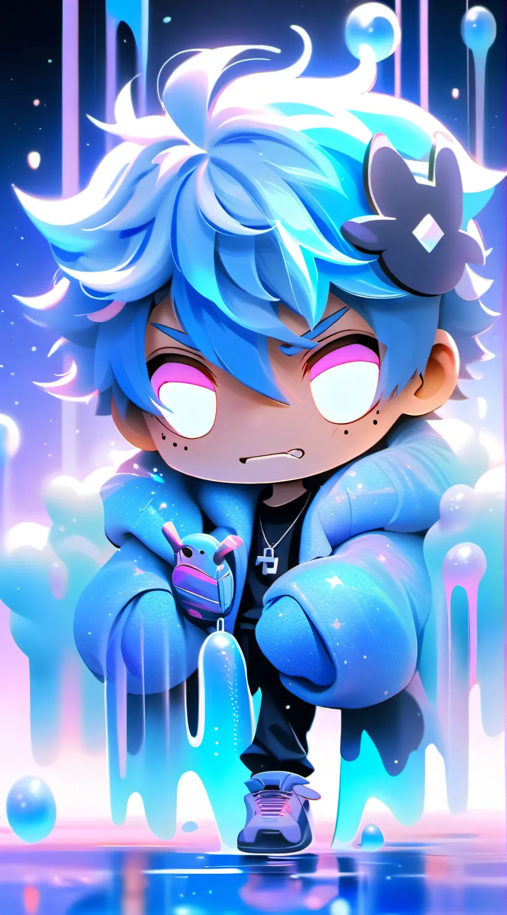 ai character: JUST CHATING  background