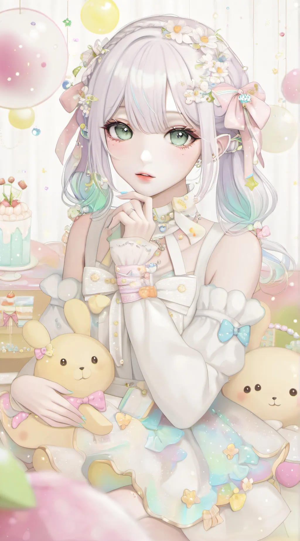 ai character: Violet  background
