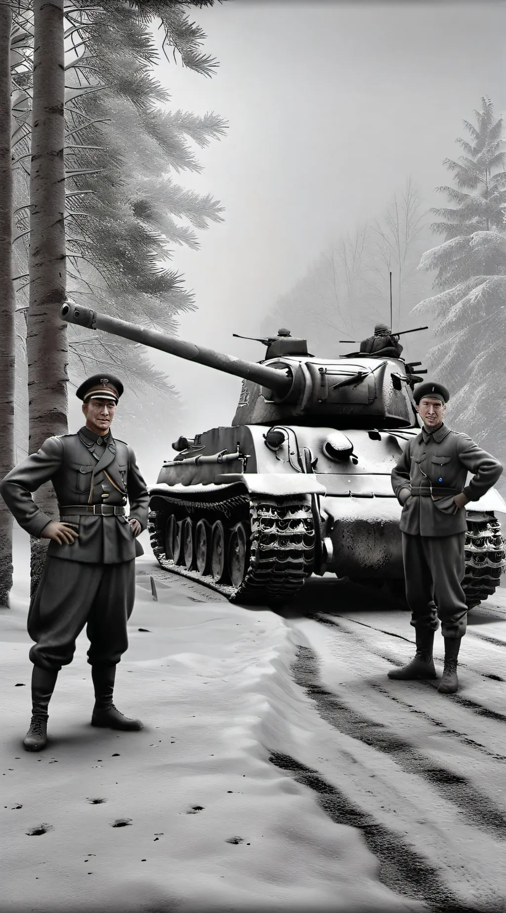 ai character: Tiger tank background