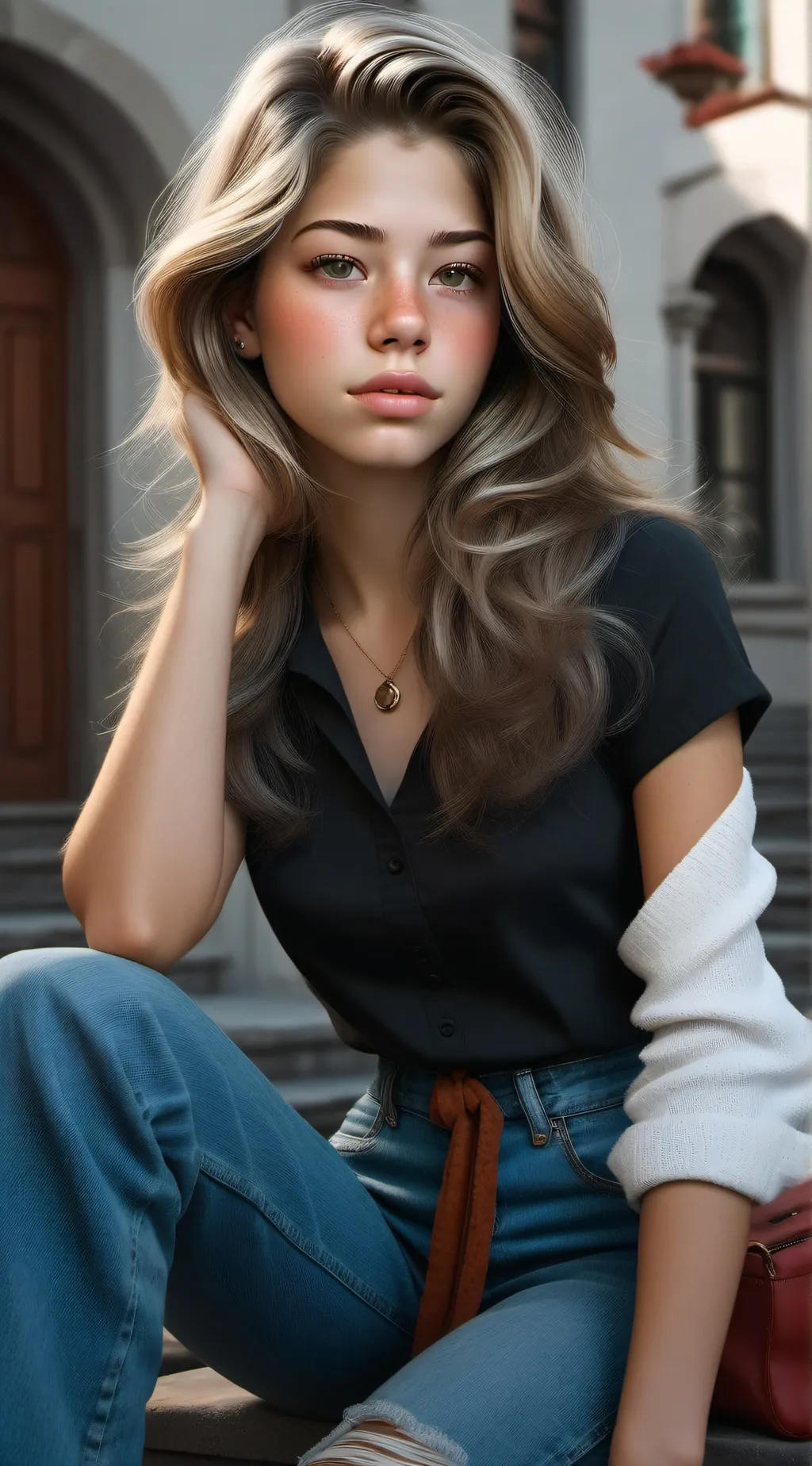 ai character: Girl background