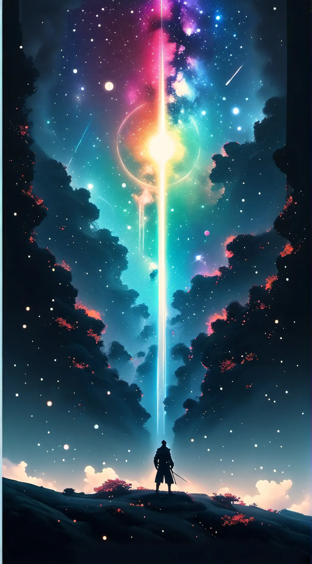 ai character:  sun&moon show  background