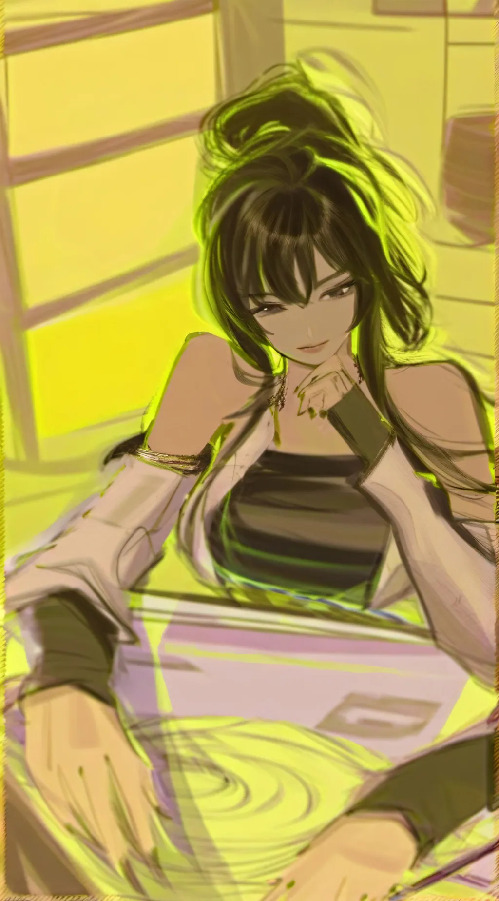 ai character: °~☆West☆~° background