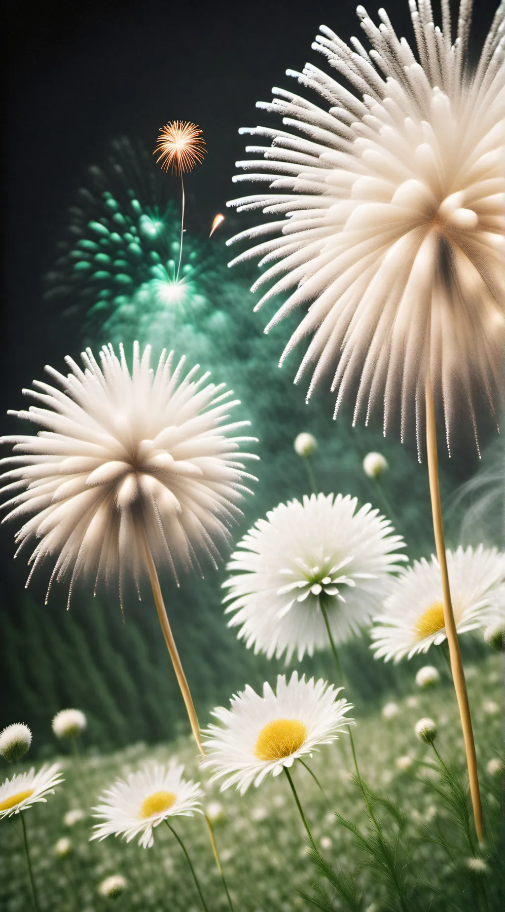 ai character: H.P. fireworks background