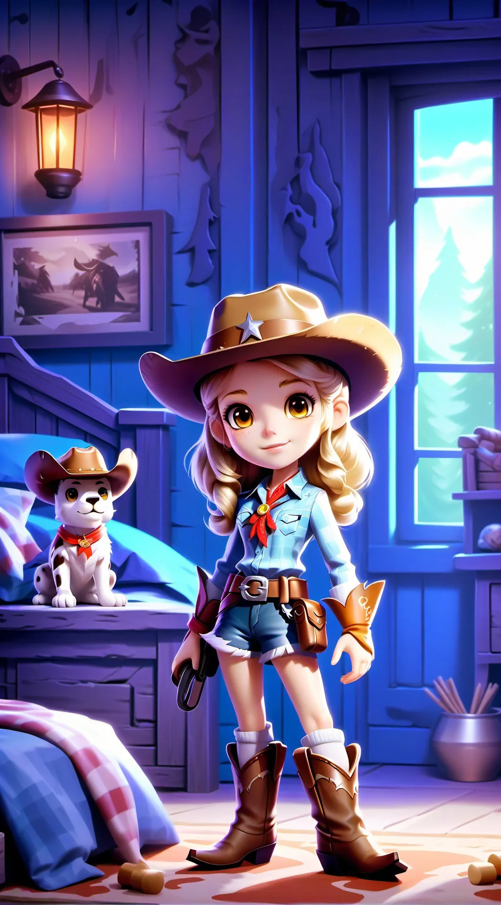 ai character: Toy Story background