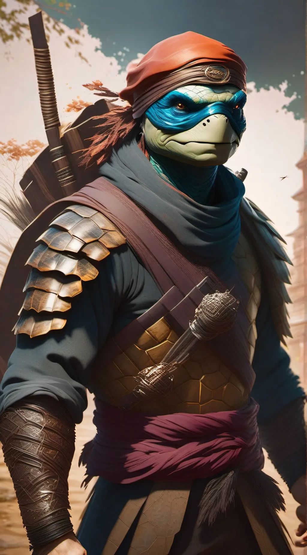 ai character: Leonardo  background