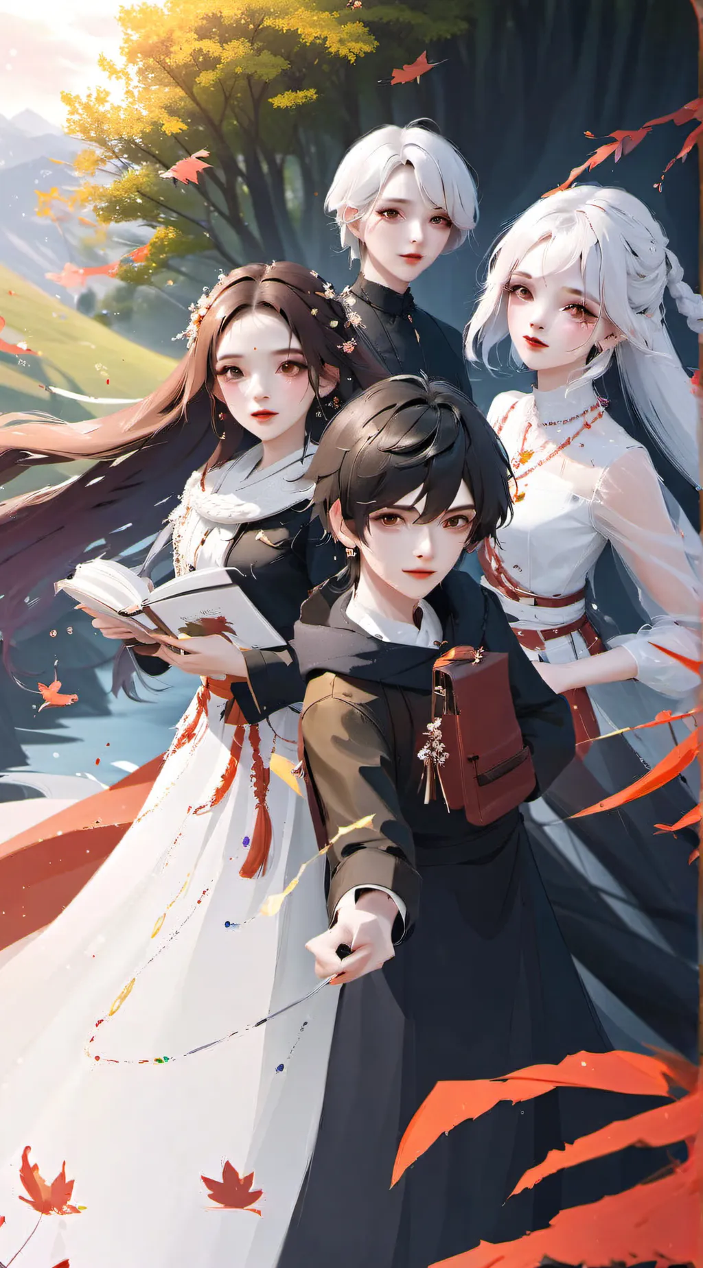 ai character: Autumn background