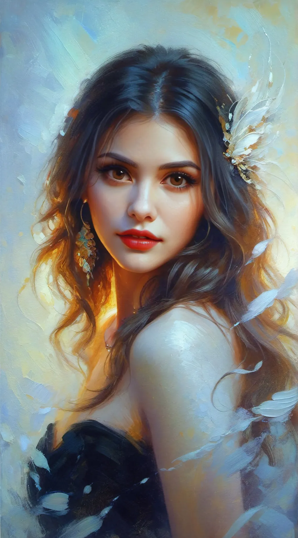 ai character: Violet background