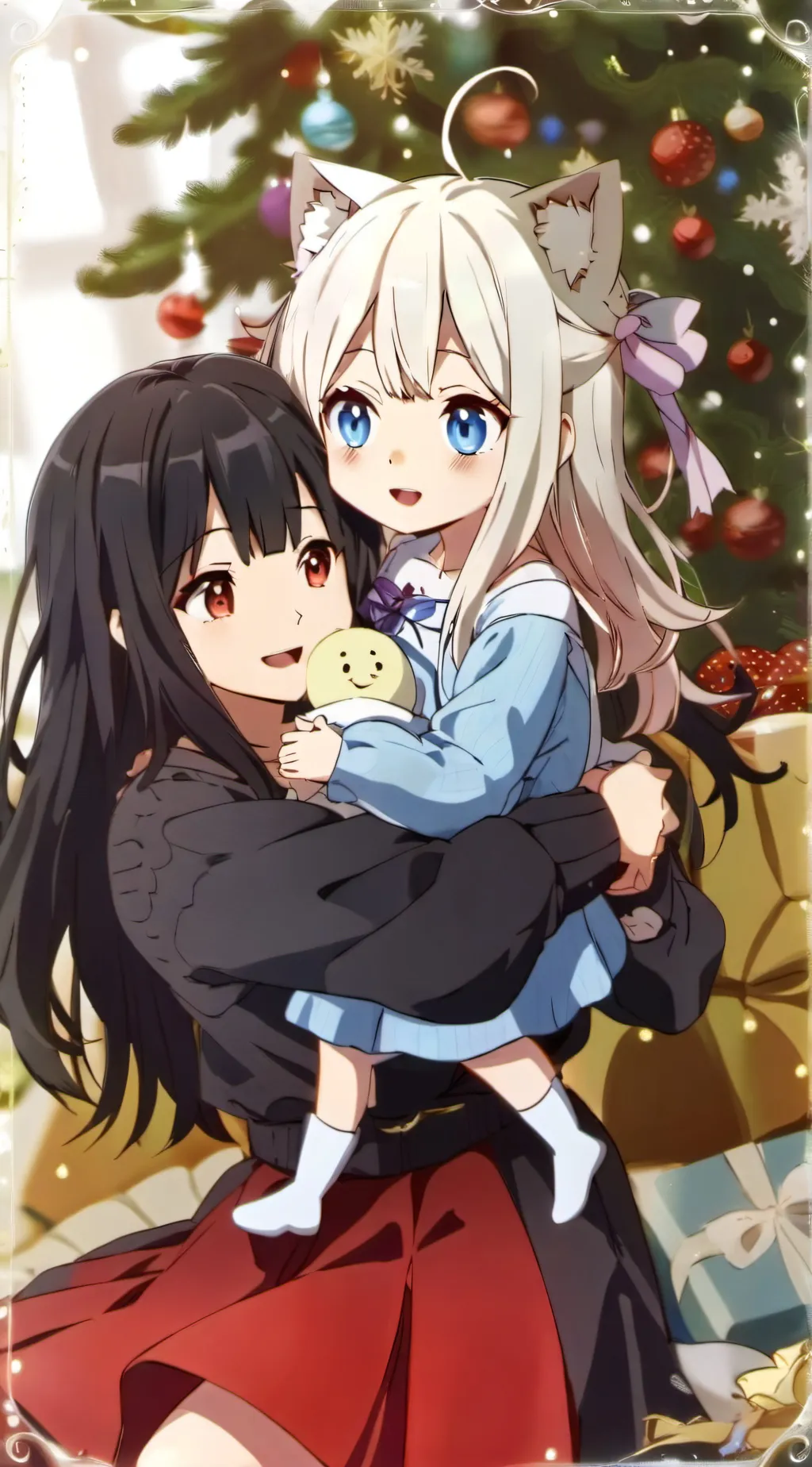 ai character: kitty and Millie  background