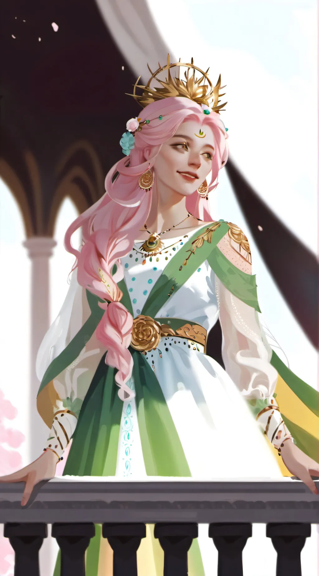 ai character: Queen Gina  background