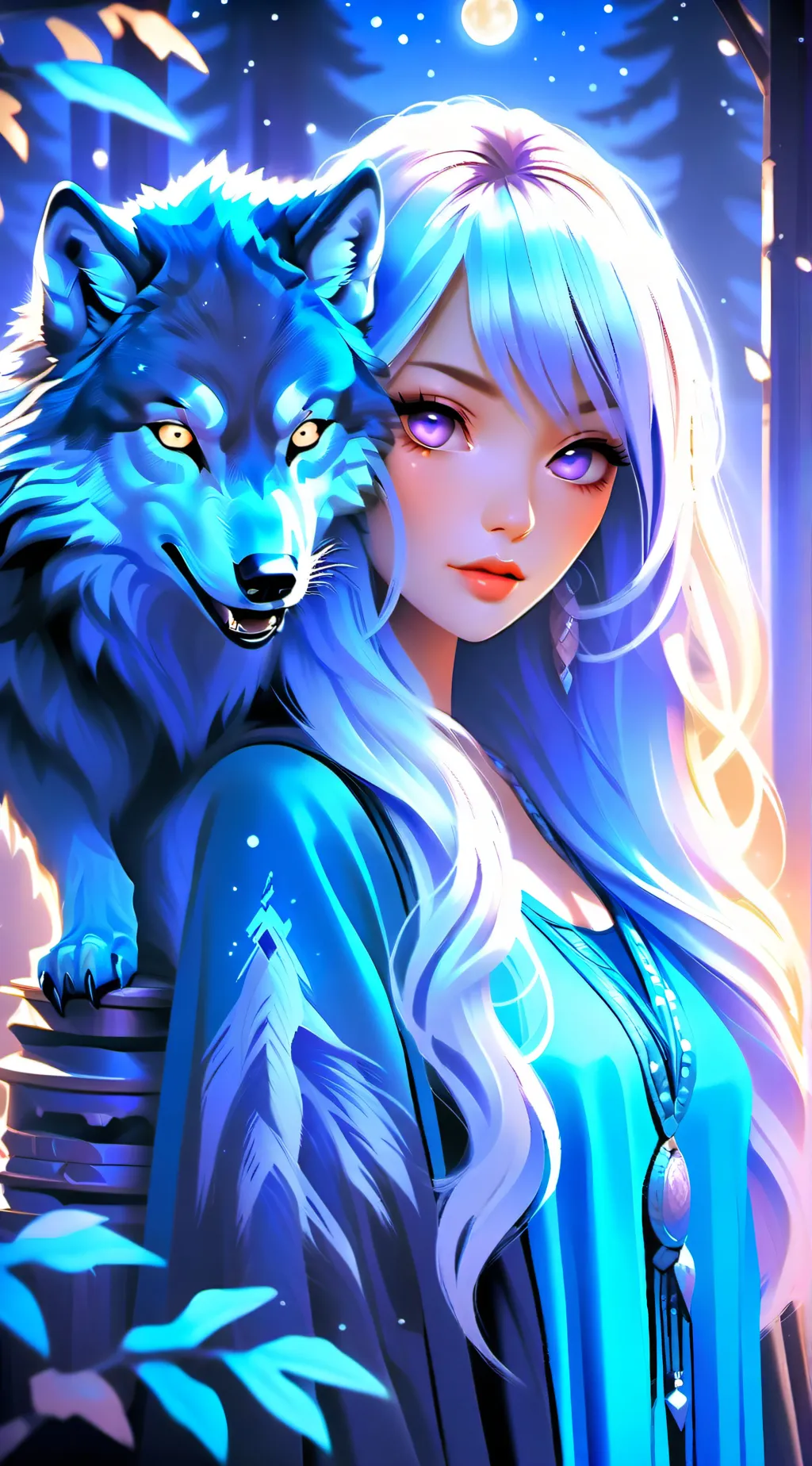 ai character: 🩵 winter 🩵 background