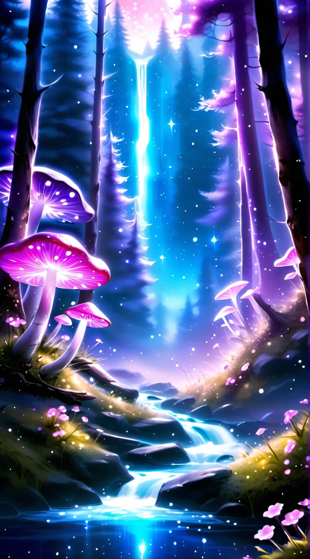 ai character: misty Forest♡☆ background