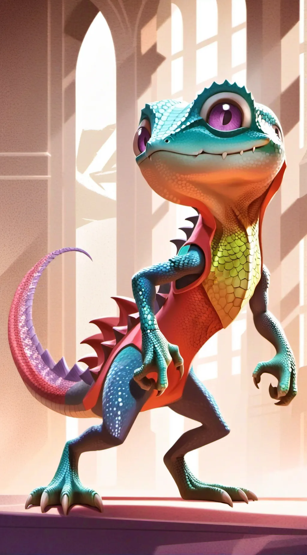ai character: Lizard. background