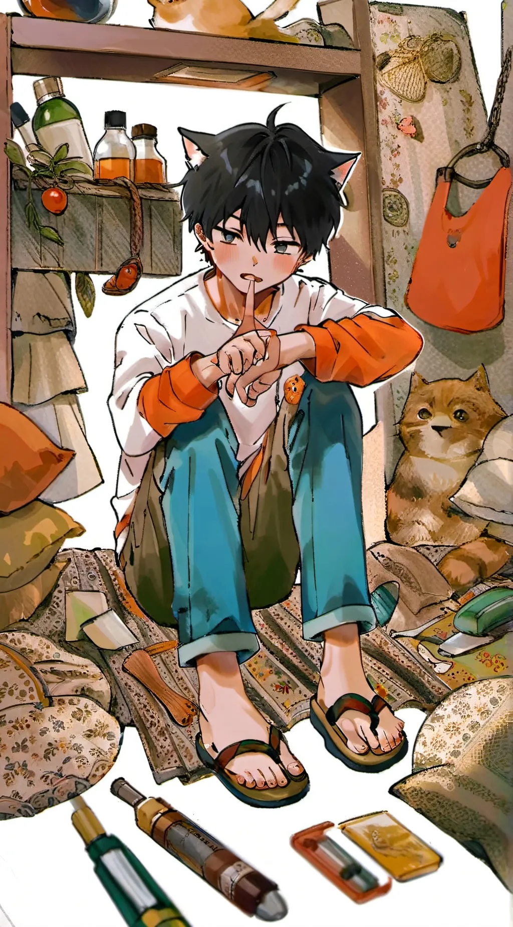 ai character: neko background