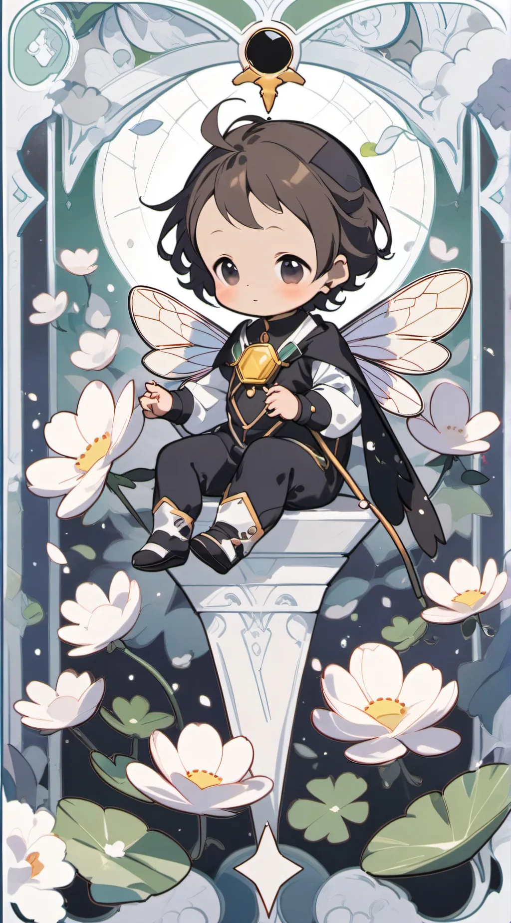 ai character: baby bee background