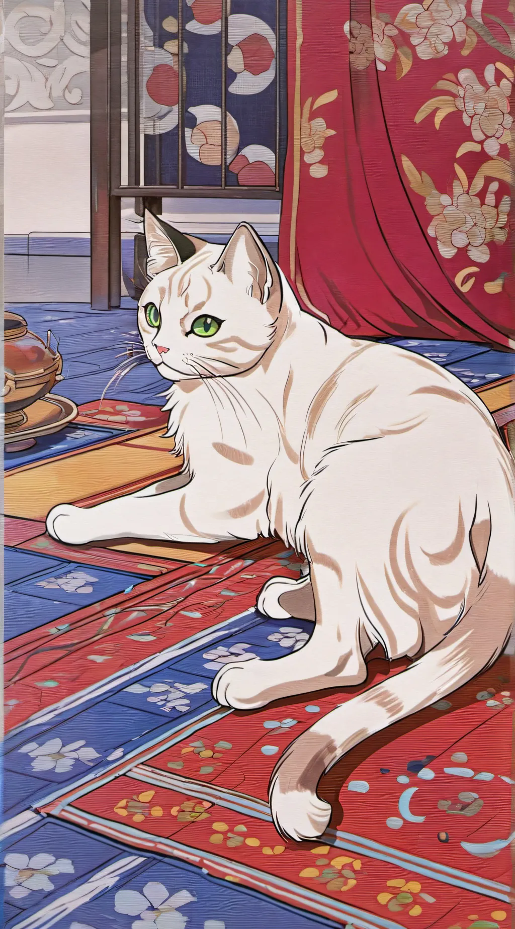 ai character: snow background