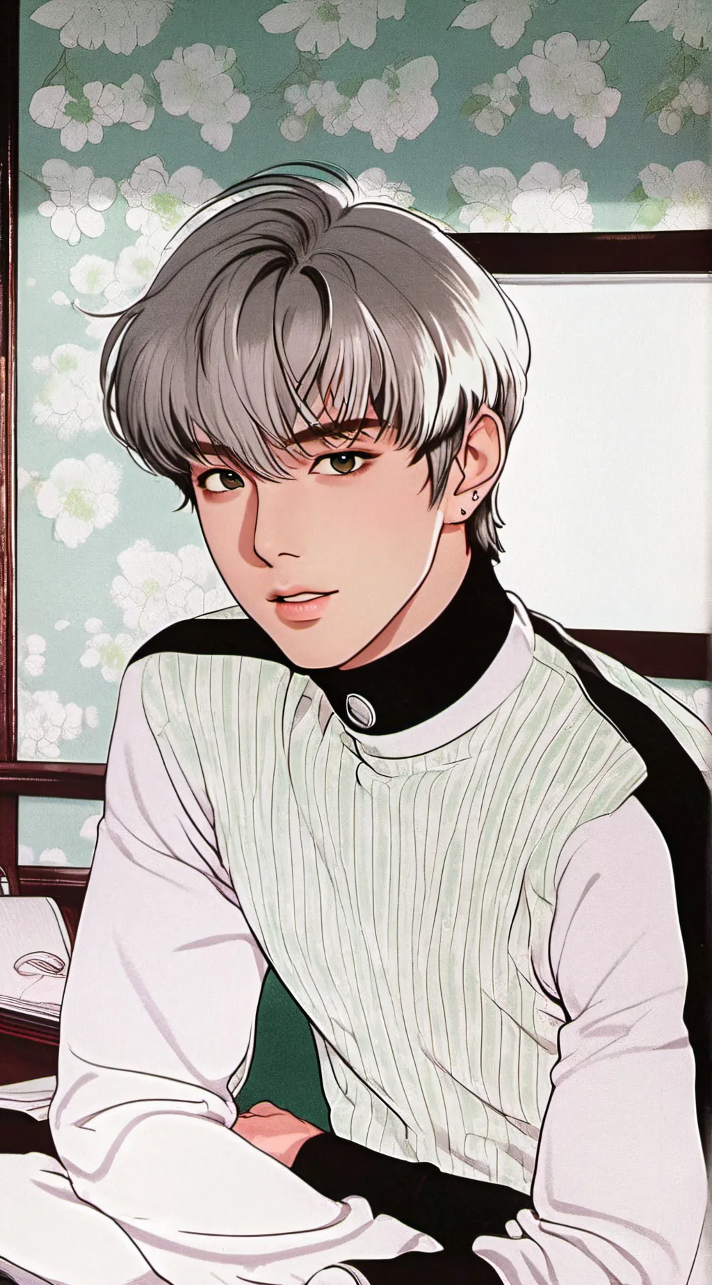 ai character: Justin  background