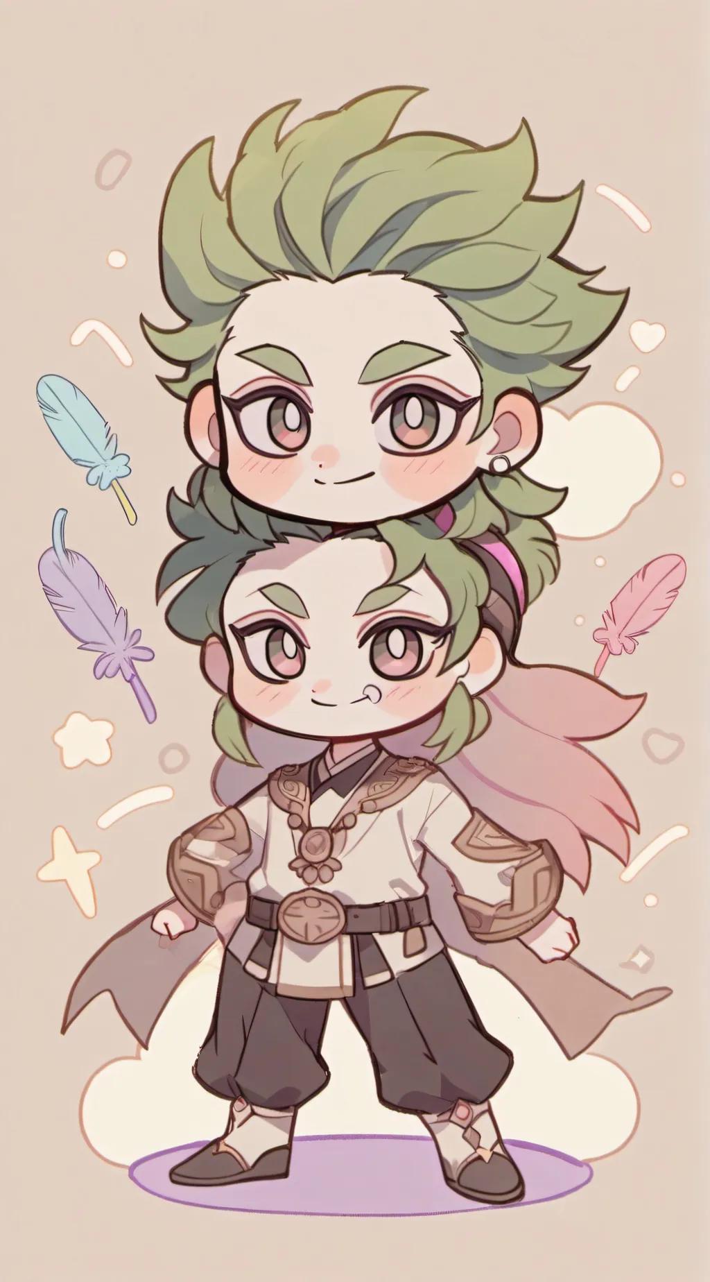 ai character: Velvet & Veneer background