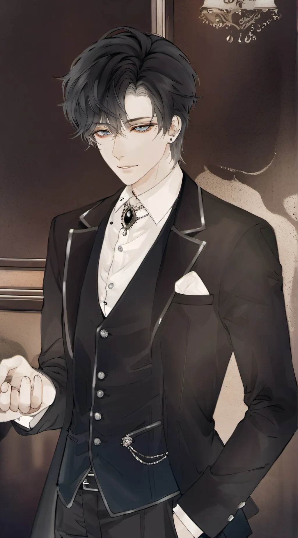 ai character: Zach (waiter)  background