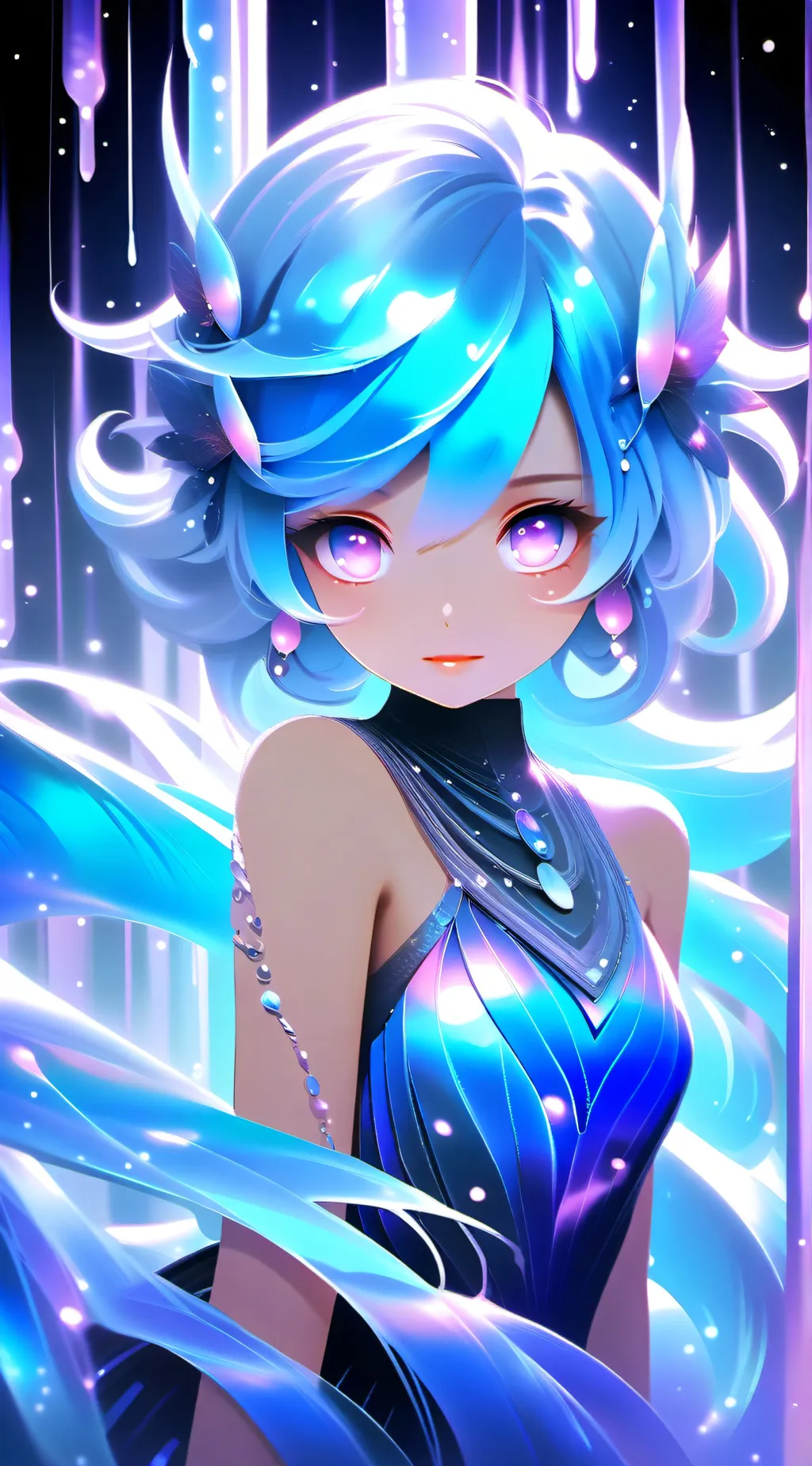 ai character: 💙🩵Hannah🩵💙 background