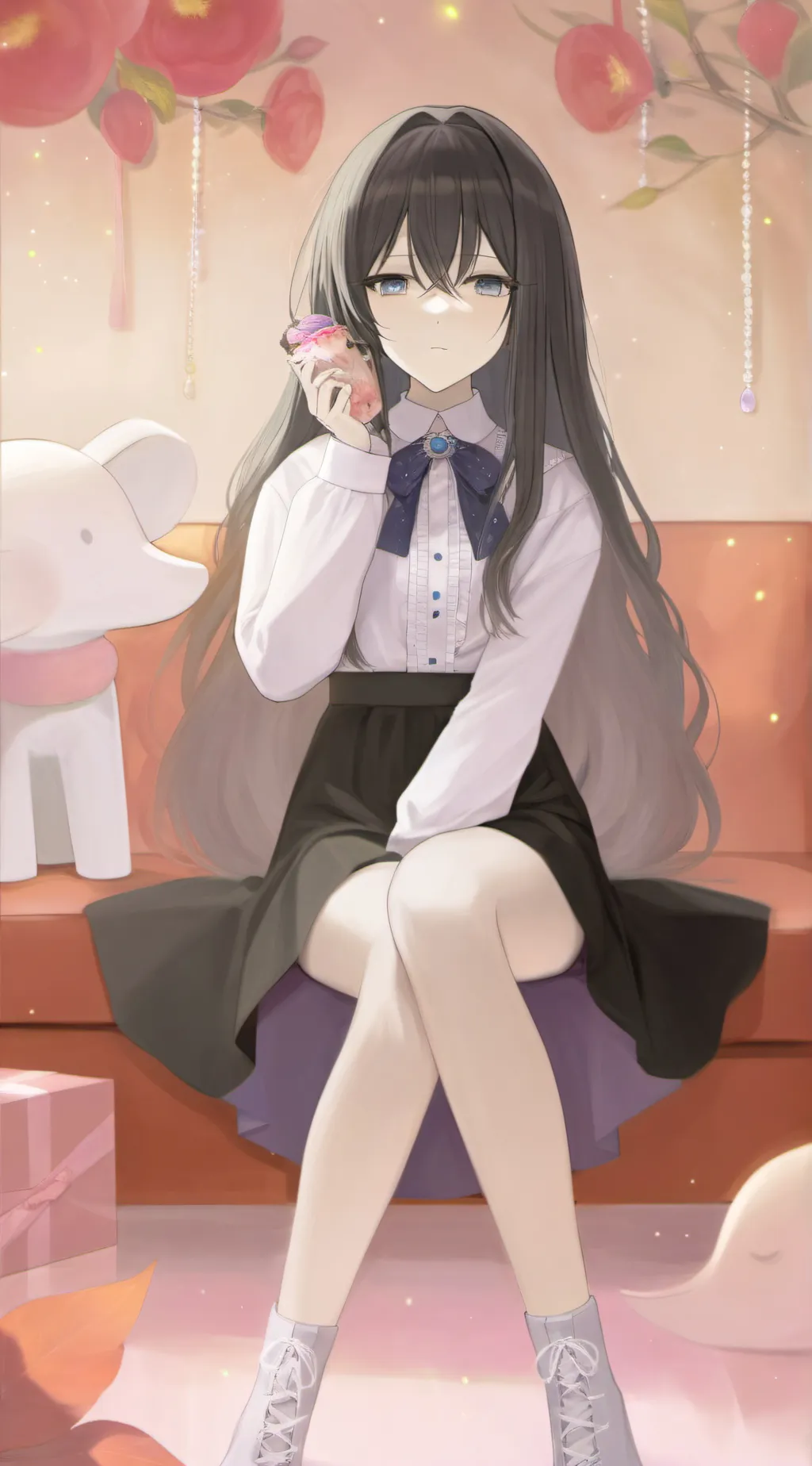 ai character: Homura akemi  background