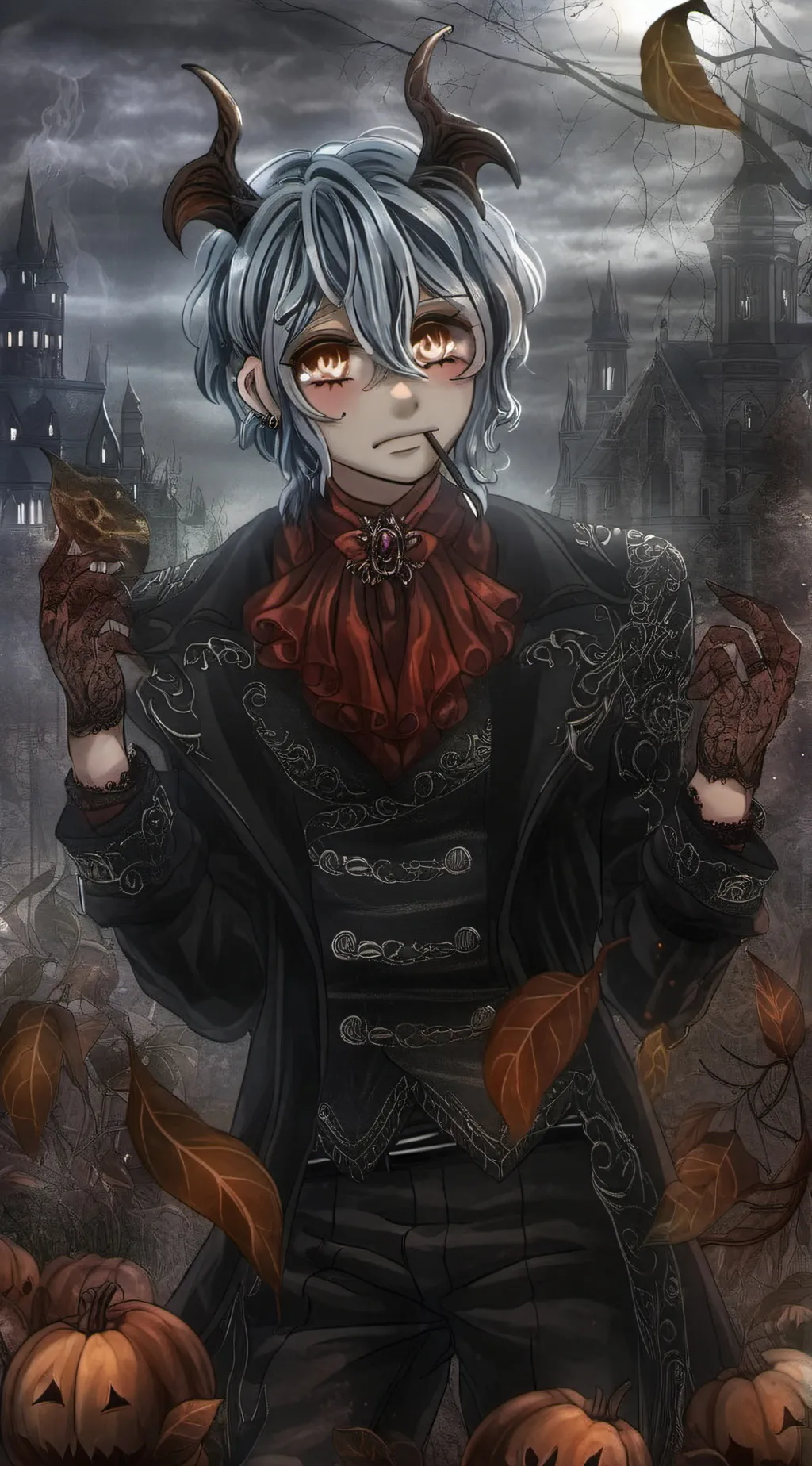 ai character: muzan  background