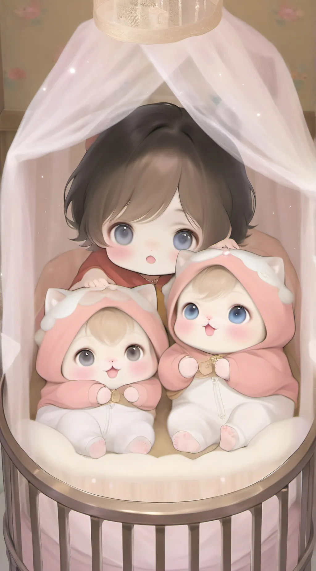 ai character: triplets  background