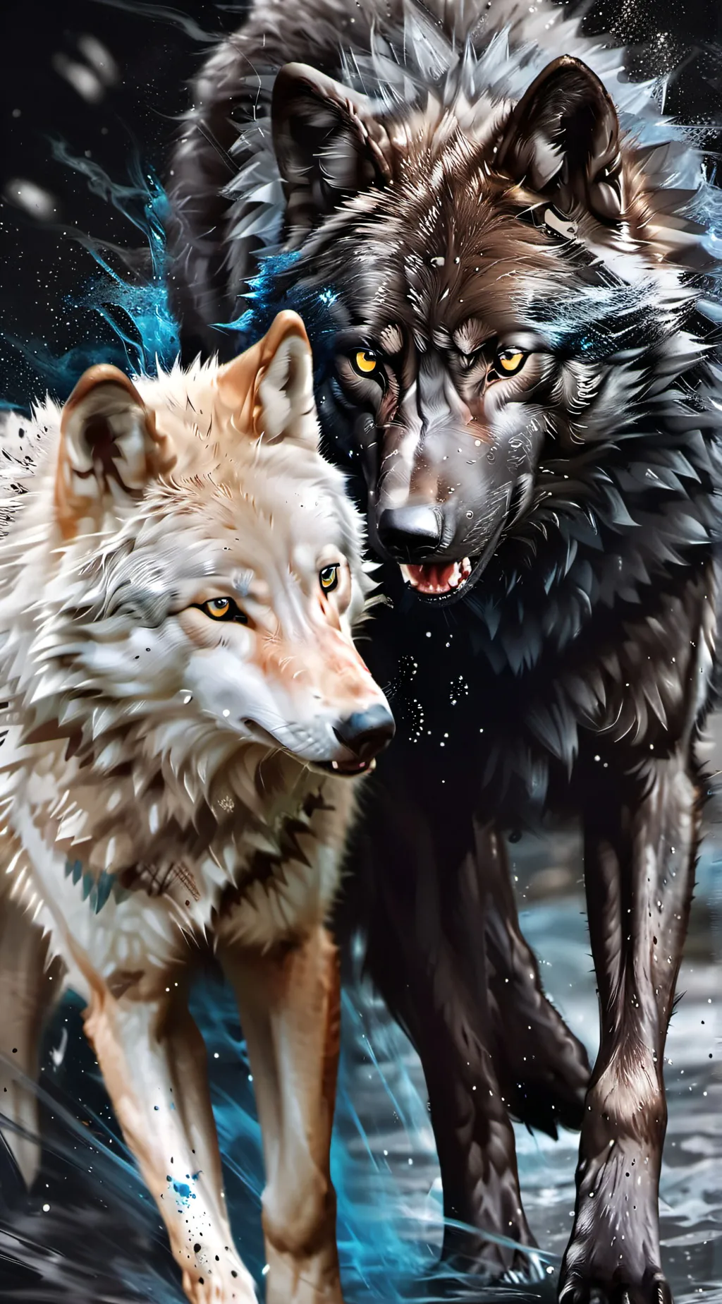 ai character: Shadow and snow background