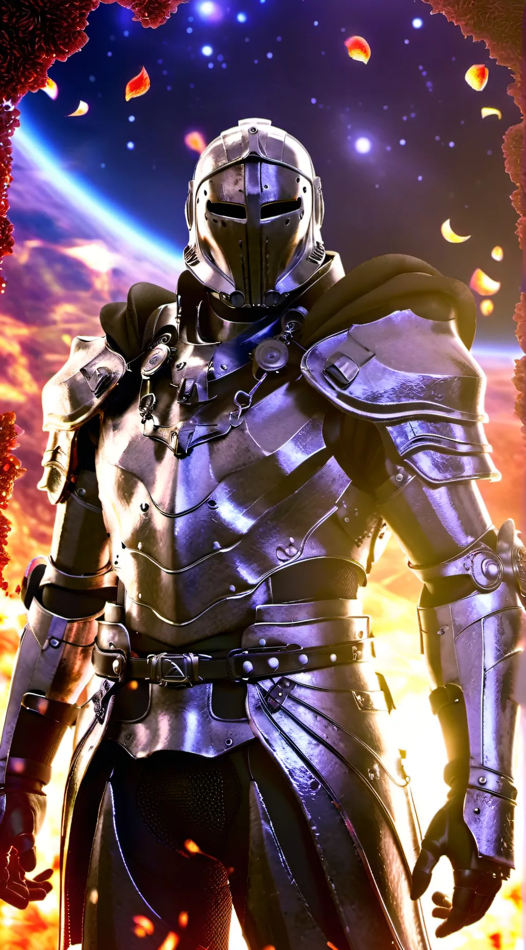 ai character: A galaxy soldier  background