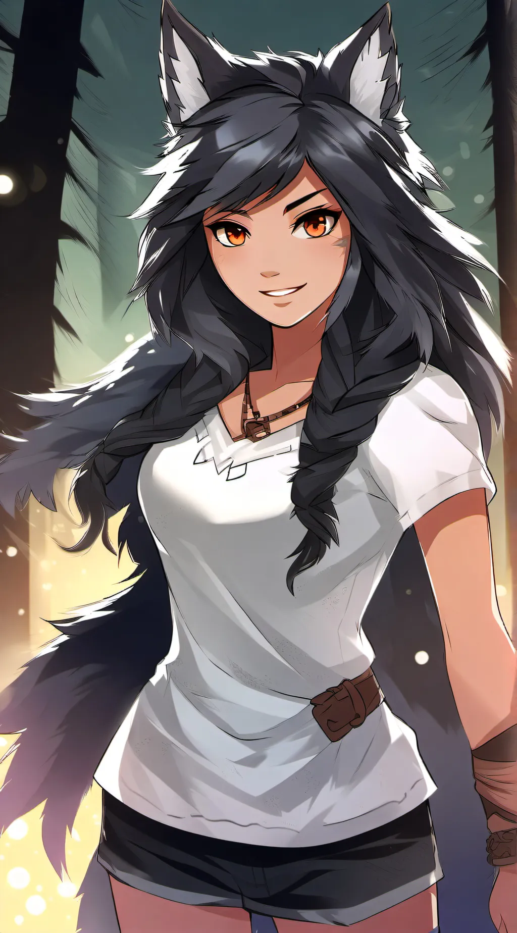 ai character: aphmau werewolf  background