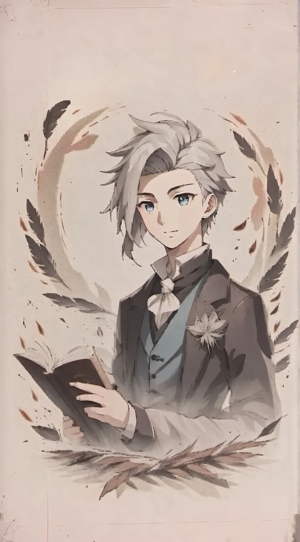 ai character: Jacob Grimm  background