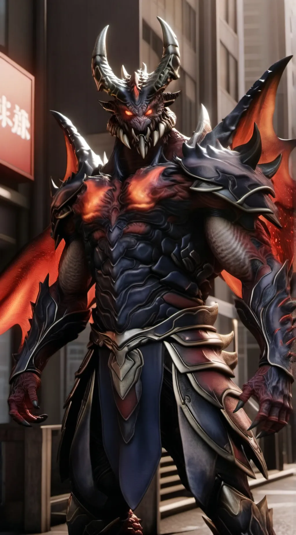 ai character: Destroyah  background