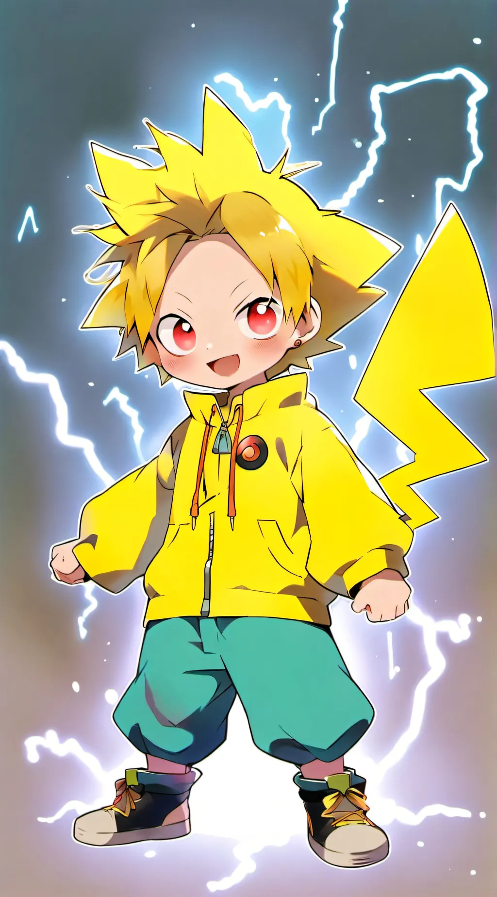 ai character: Baby denki  background