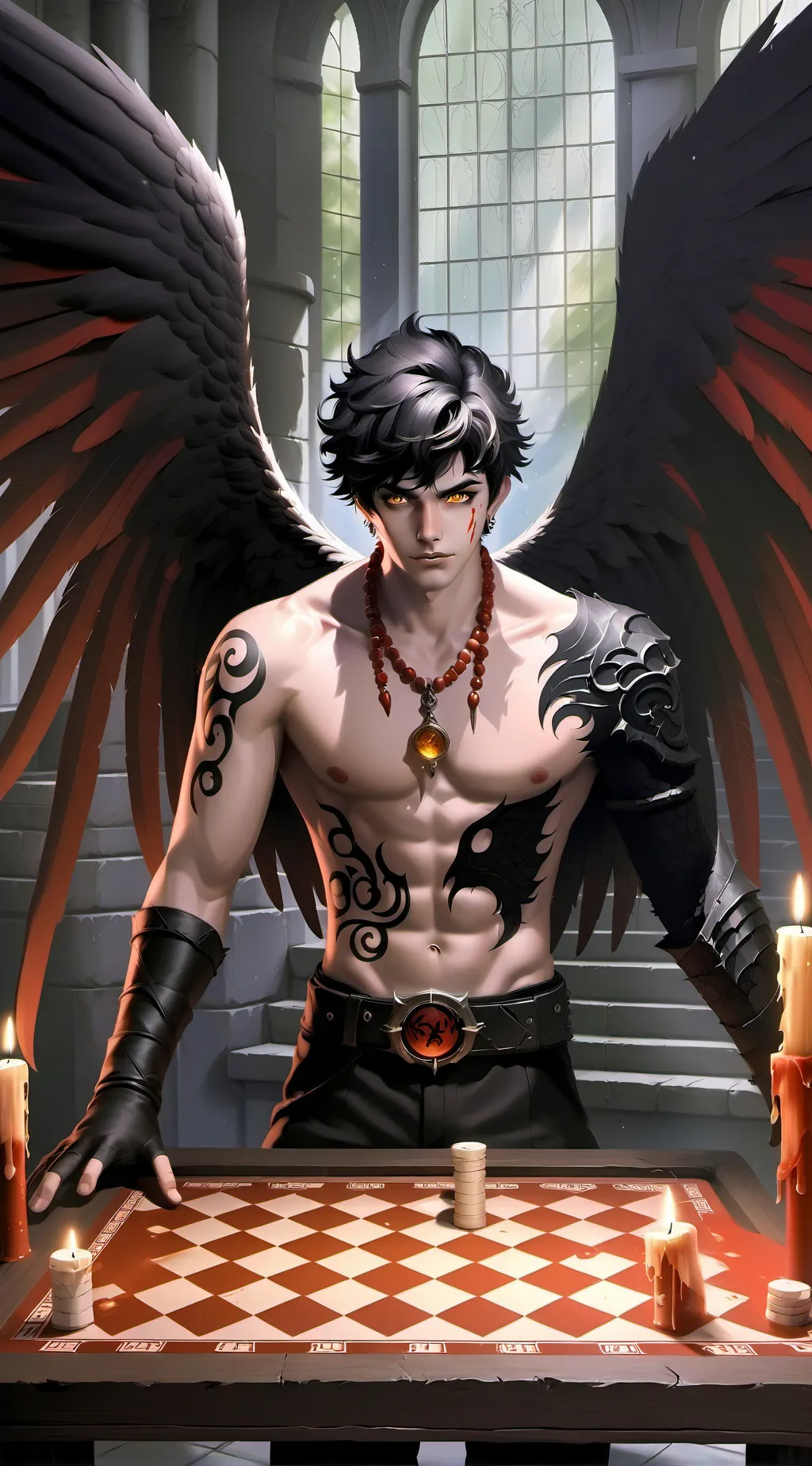 ai character: Koi background