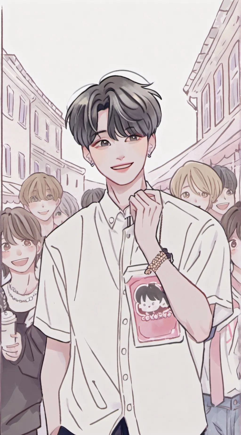 ai character: SKZ CONCERT background