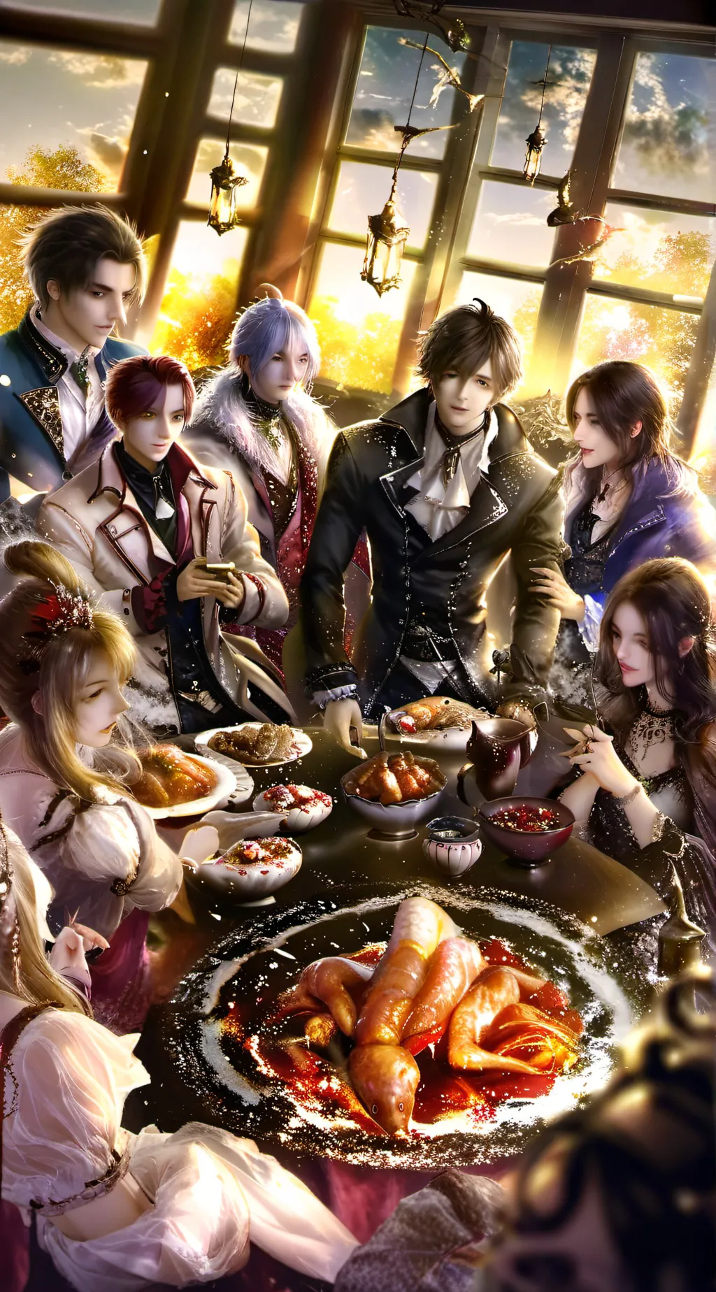 ai character: A1 class sleepover background