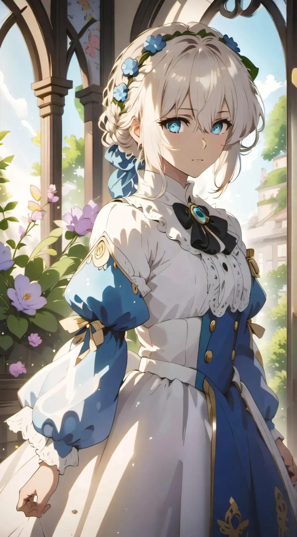 ai character: girl background