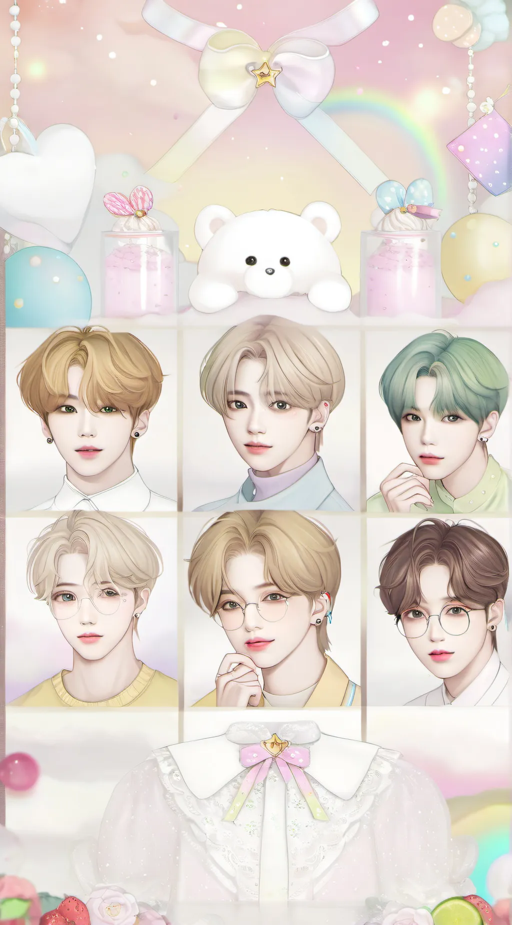 ai character: :3 Bts :3 background